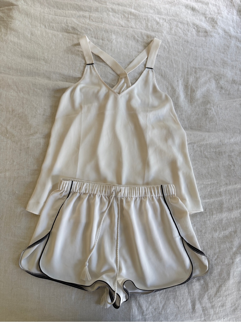Negative Underwear Ivory Cami & Shorts Set (Washable Silk)
